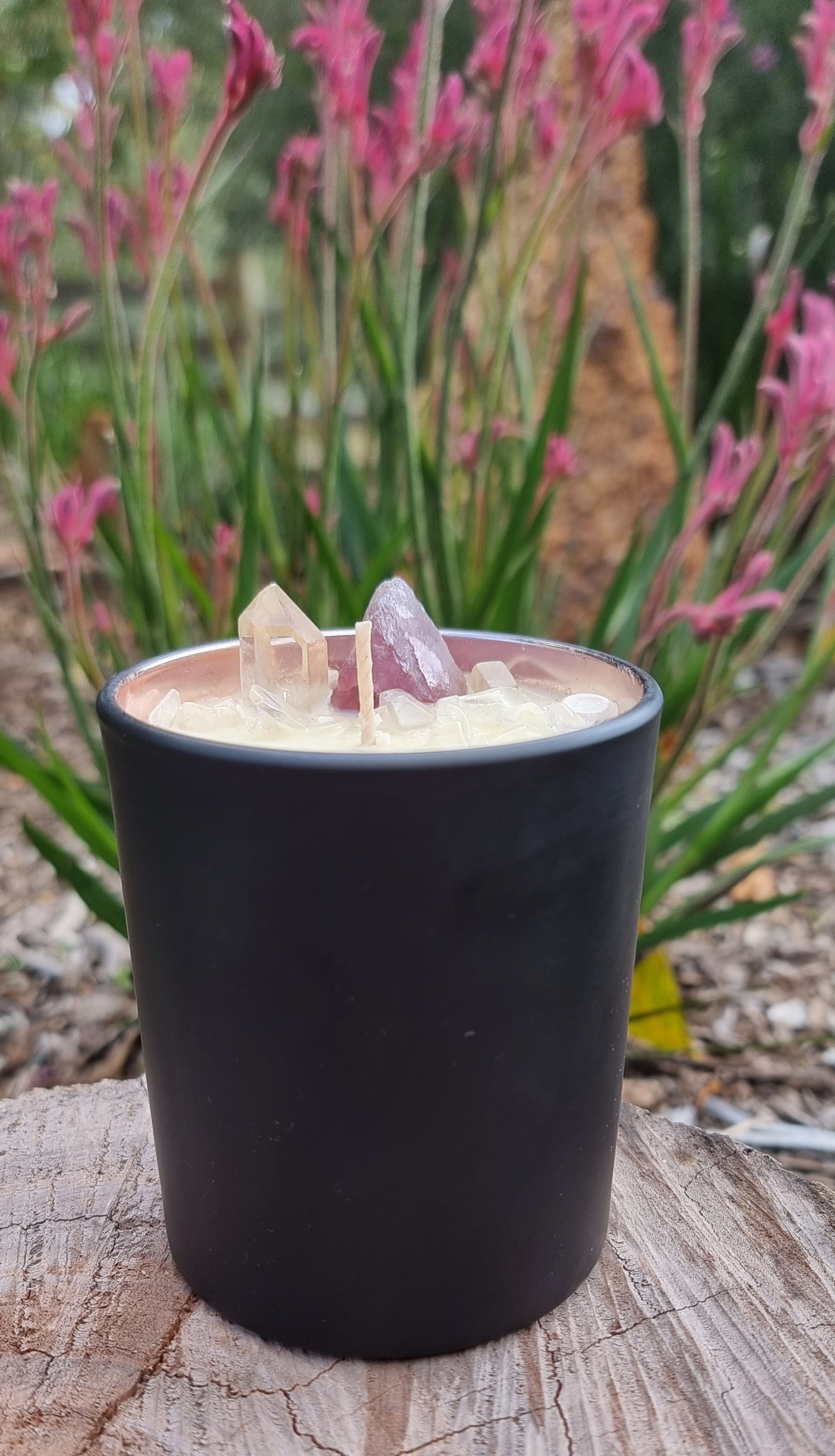 Earth Blend- Infused with Rainbow Flourite & Clear Quartz Crystals