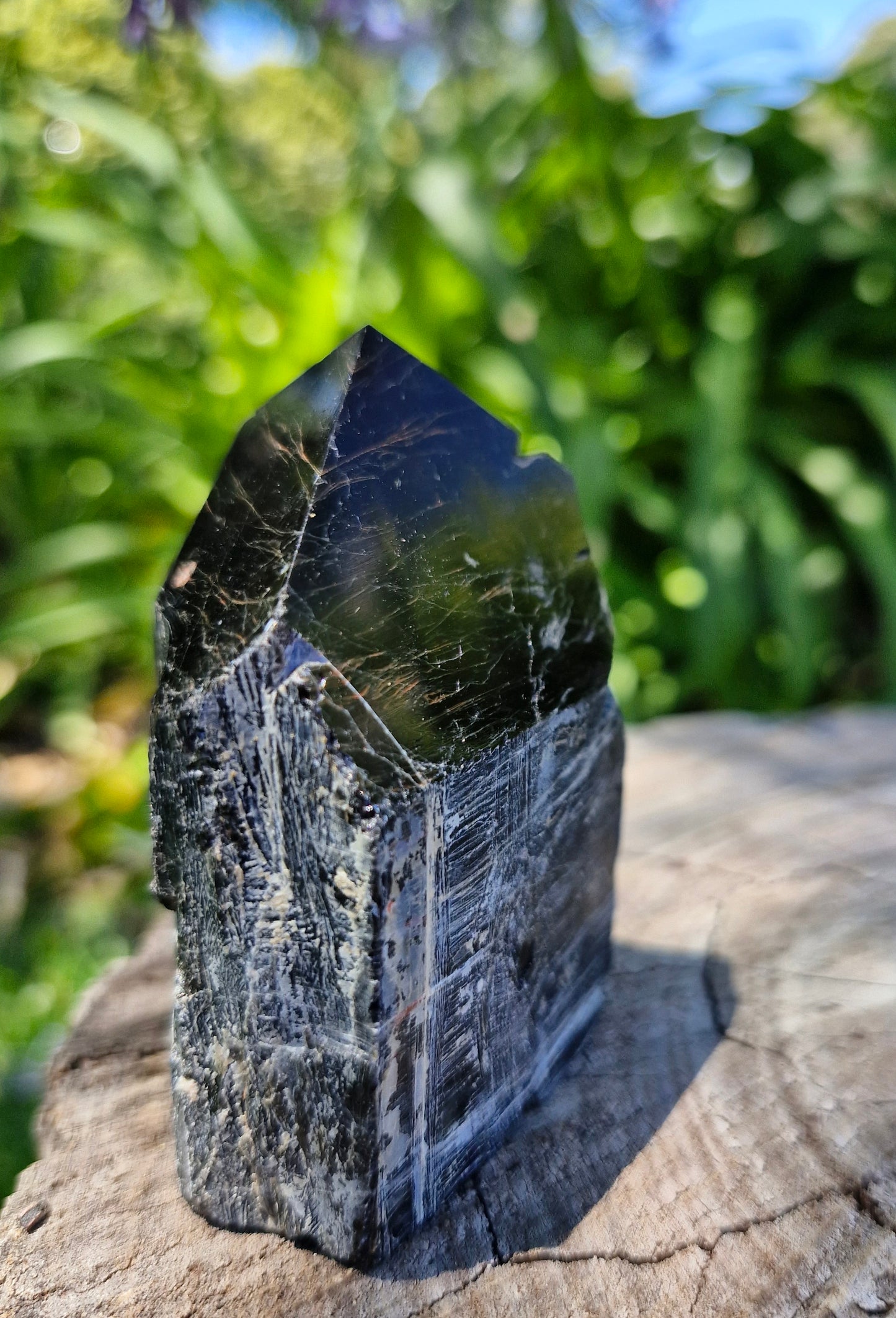 Black Tourmaline Raw Point #4