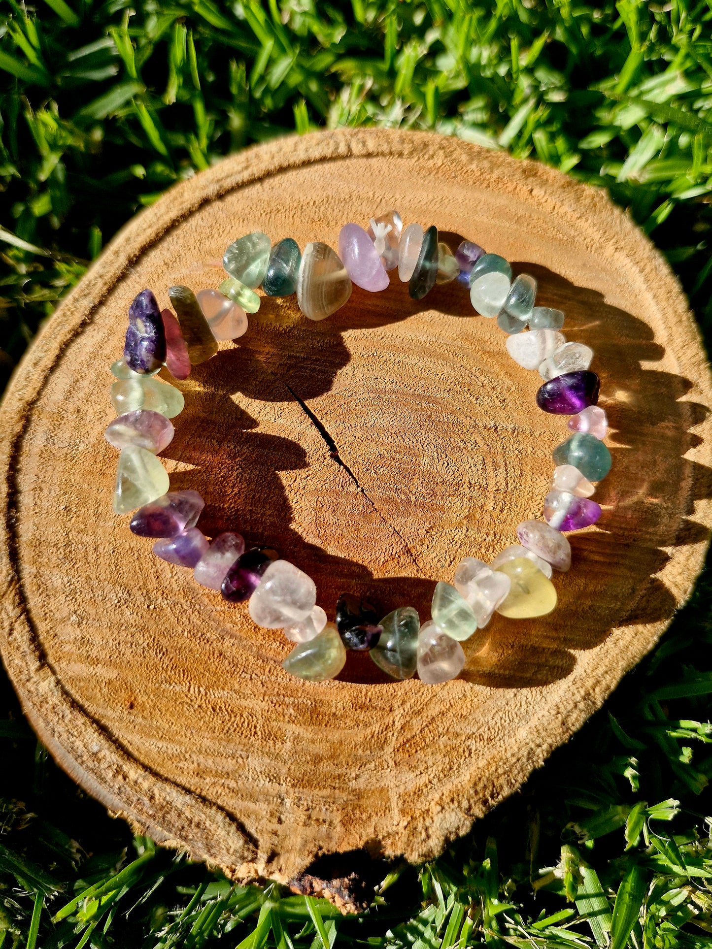 Rainbow Fluorite chip Bracelet