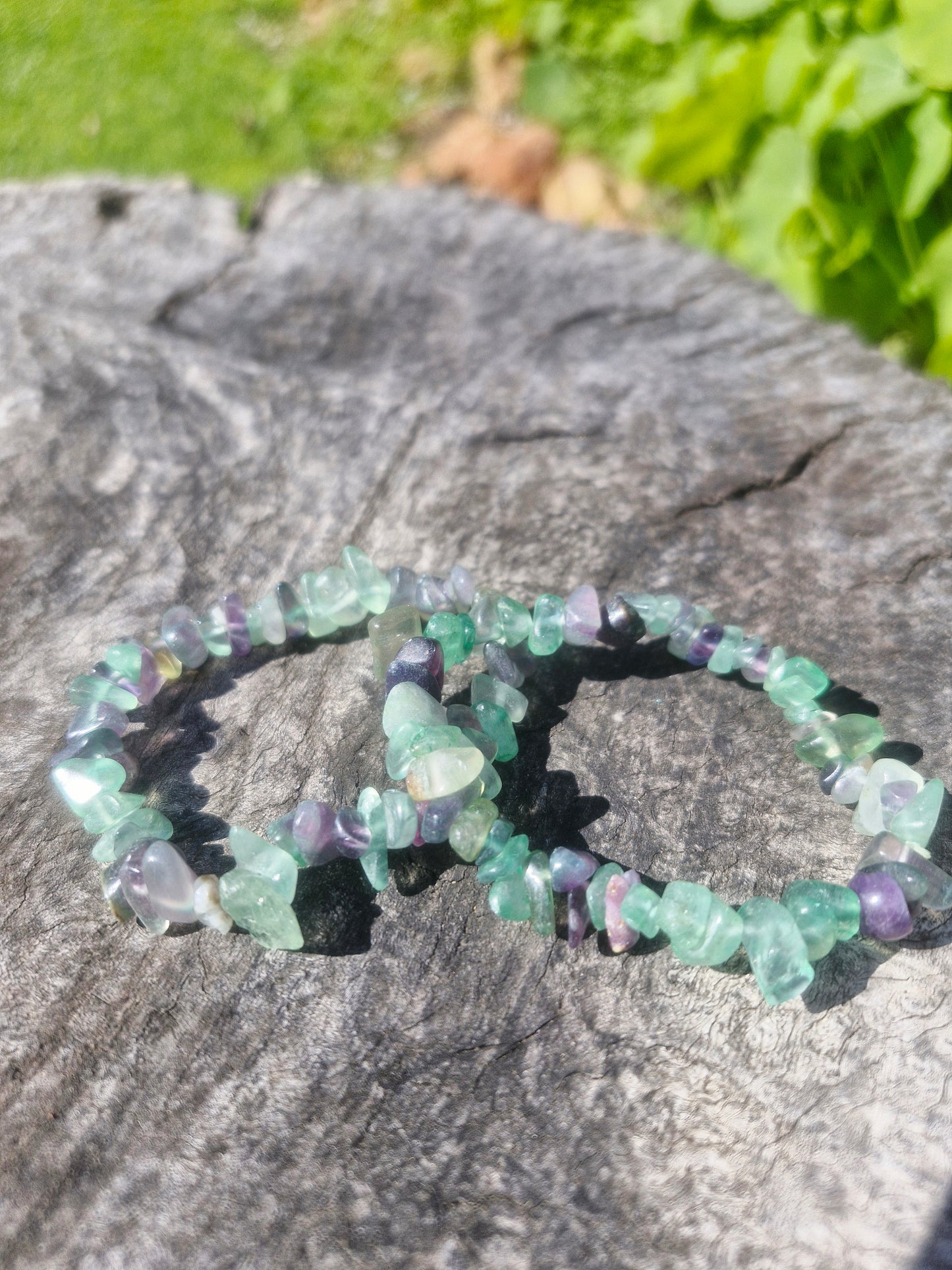 Rainbow Fluorite chip Bracelet