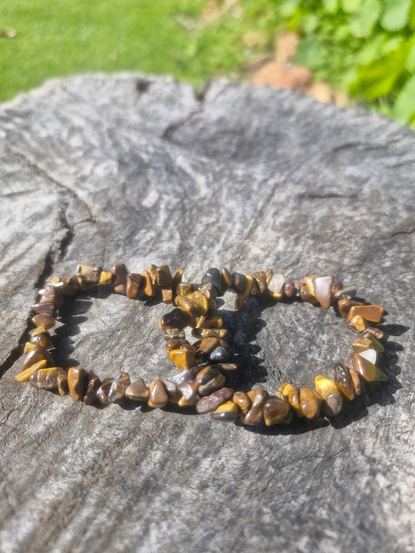 Tigers Eye Crystal Chip Bracelet