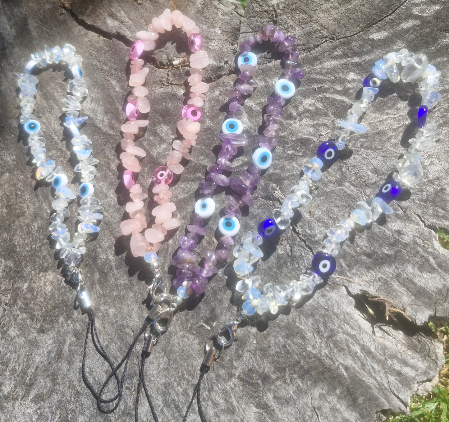 Evil Eye Crystal Phone straps