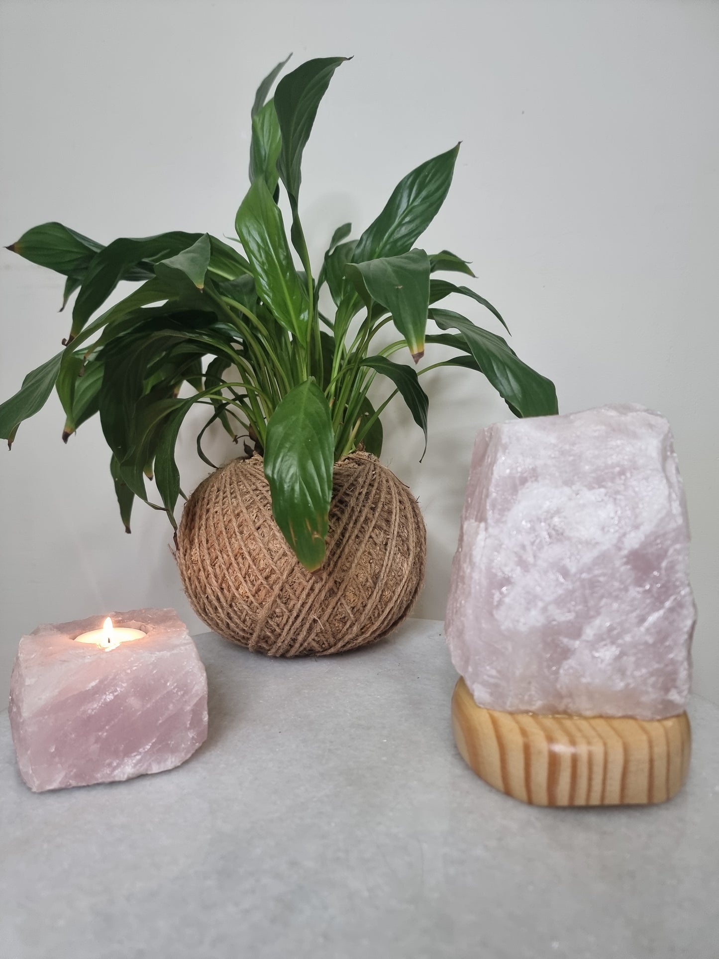 Rose Quartz Rough Crystal Lamp