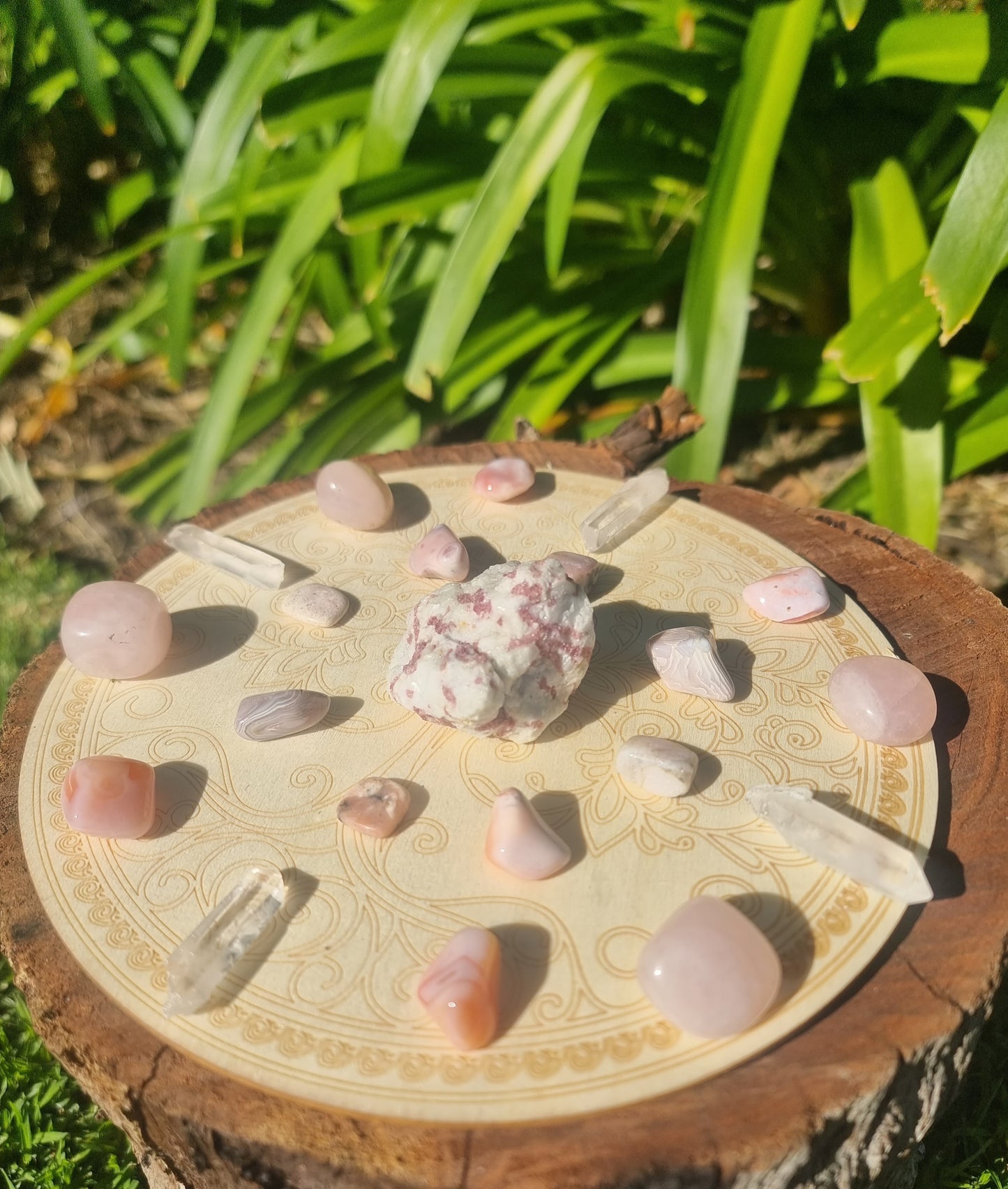 Self Love + Healing Crystal Grid