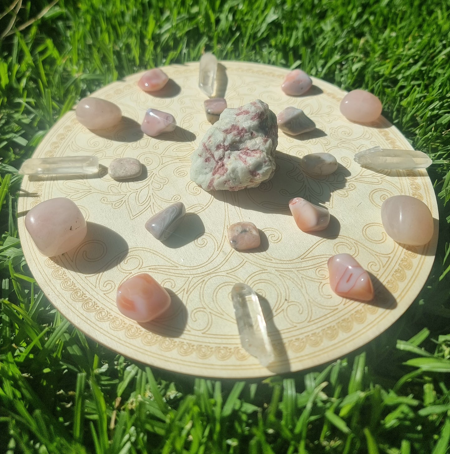 Self Love + Healing Crystal Grid