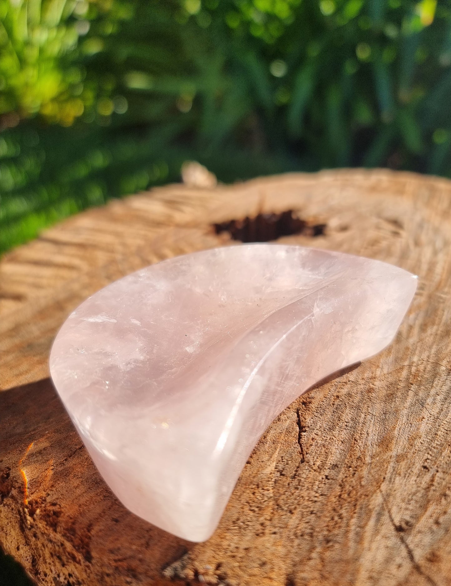 Rose Quartz Moon Bowl
