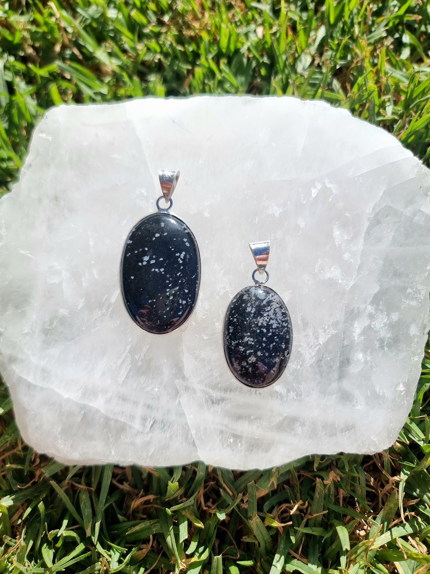Snowflake Obsidian Pendant