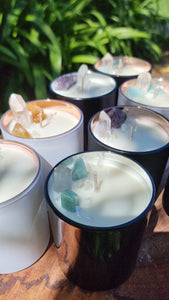 Crystal Infused Essential Oil Candles