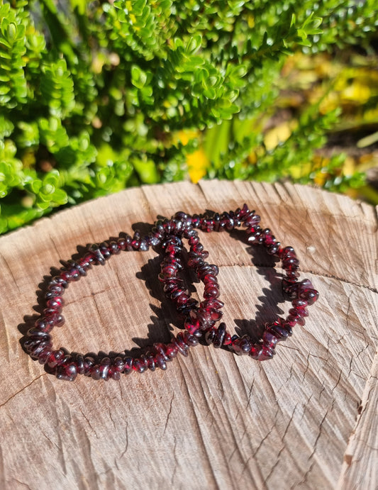 Garnet Chip Bracelet