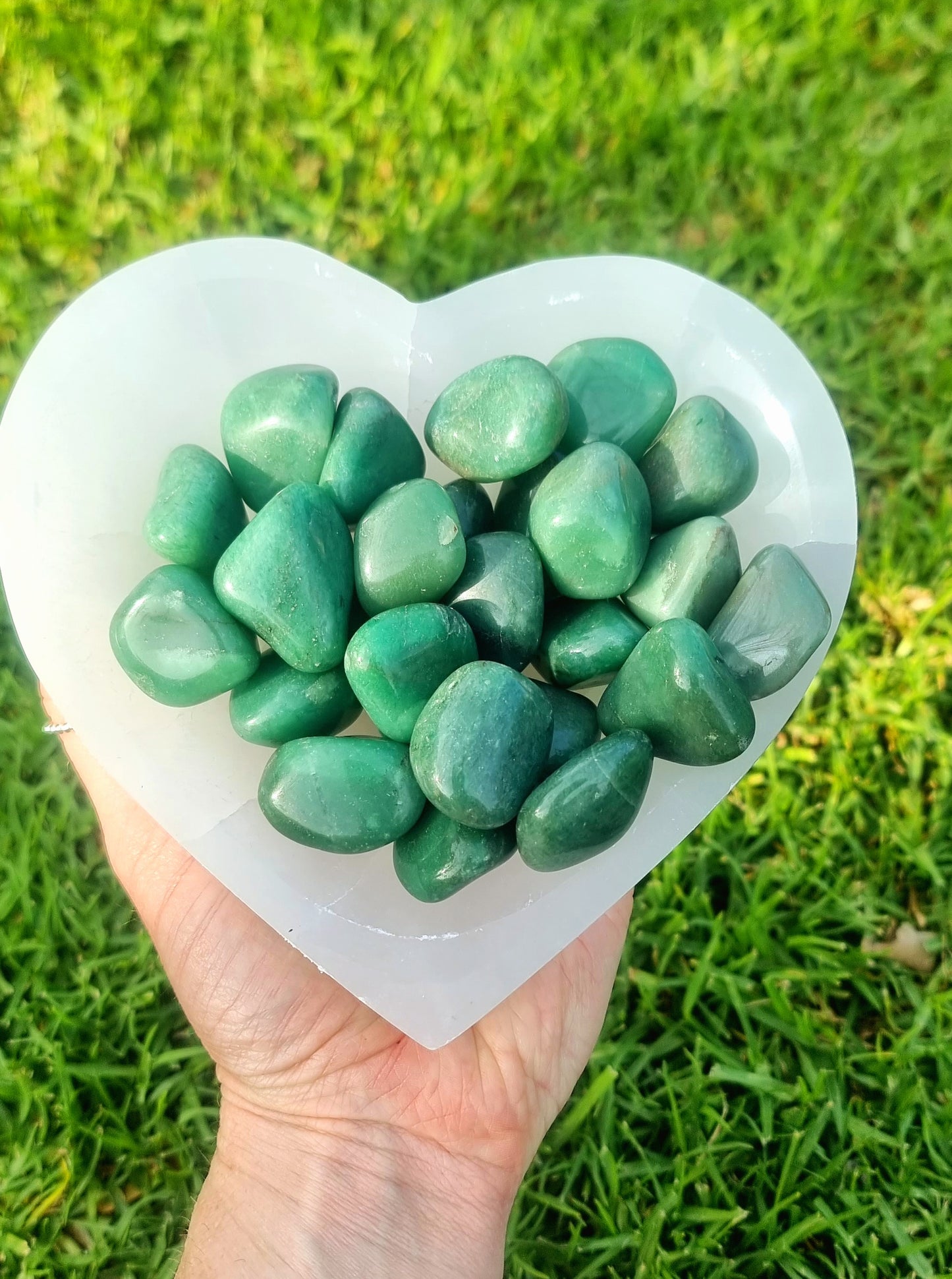 Large Selenite Heart Bowl