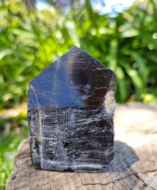 Black Tourmaline Raw Point #4