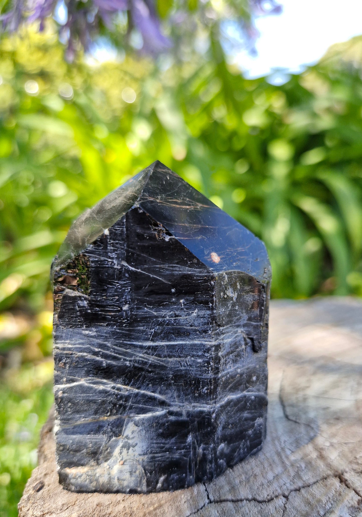 Black Tourmaline Raw Point #4