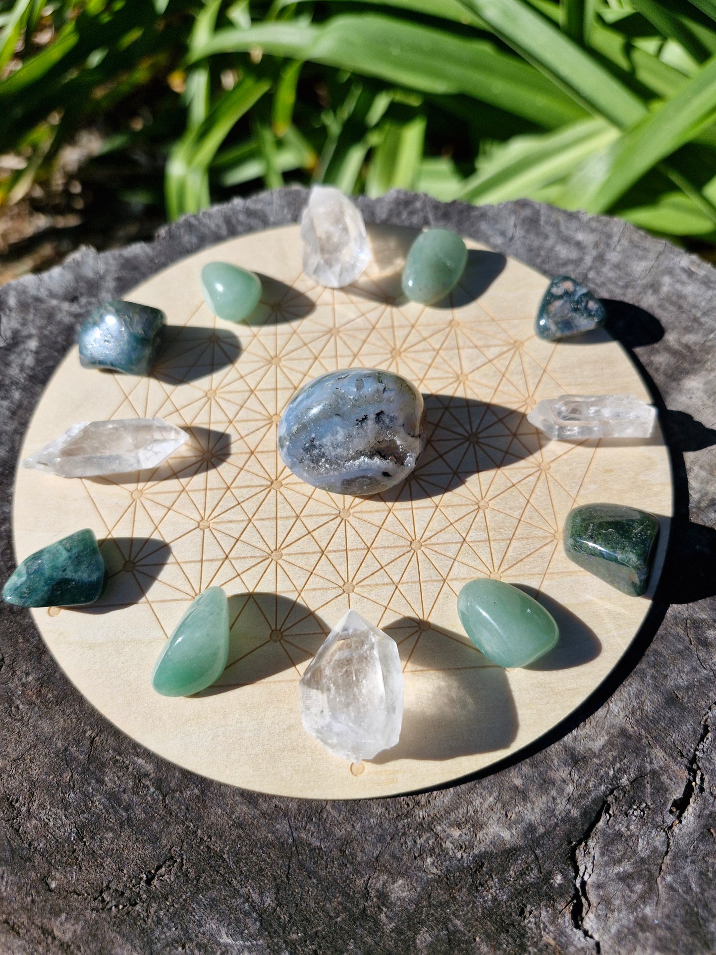 Balance + New Beginnings Crystal Grid