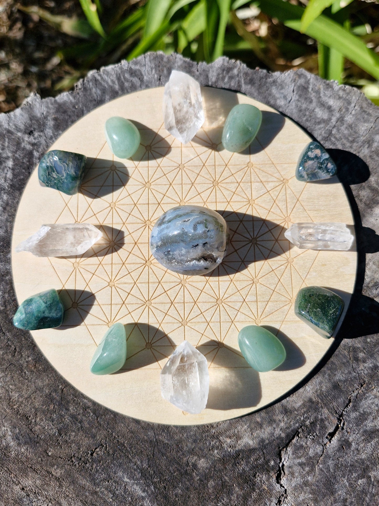 Balance + New Beginnings Crystal Grid