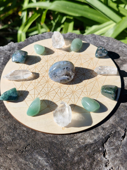 Balance + New Beginnings Crystal Grid