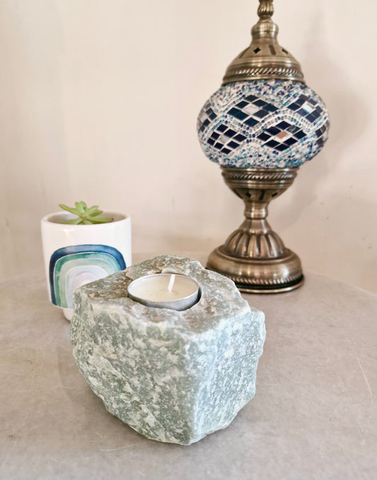 Aventurine tea light Candle Holder