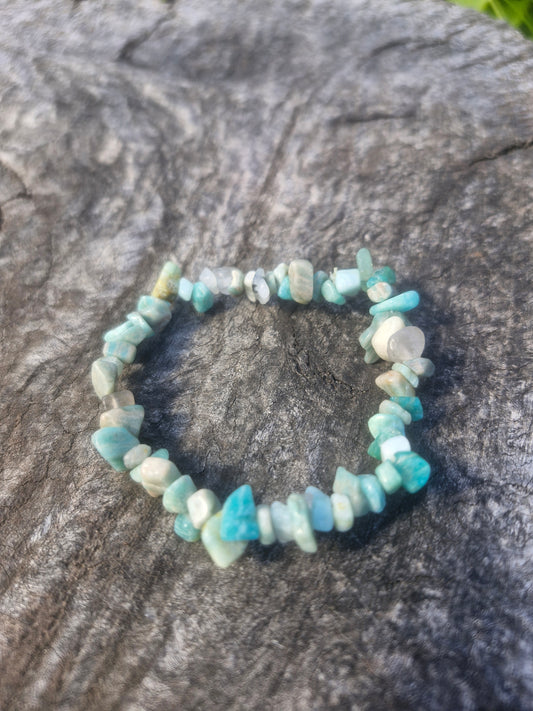 Amazonite Crystal Chip Bracelet