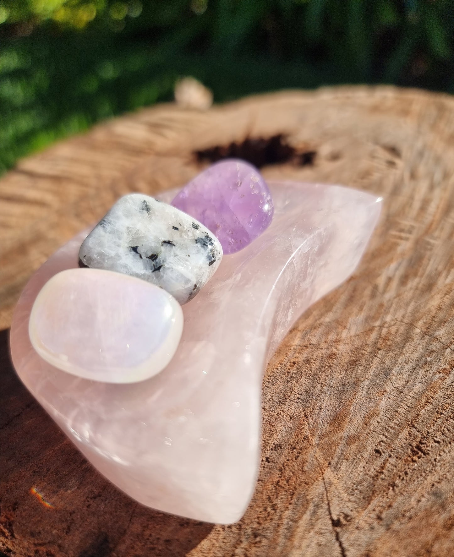 Rose Quartz Moon Bowl