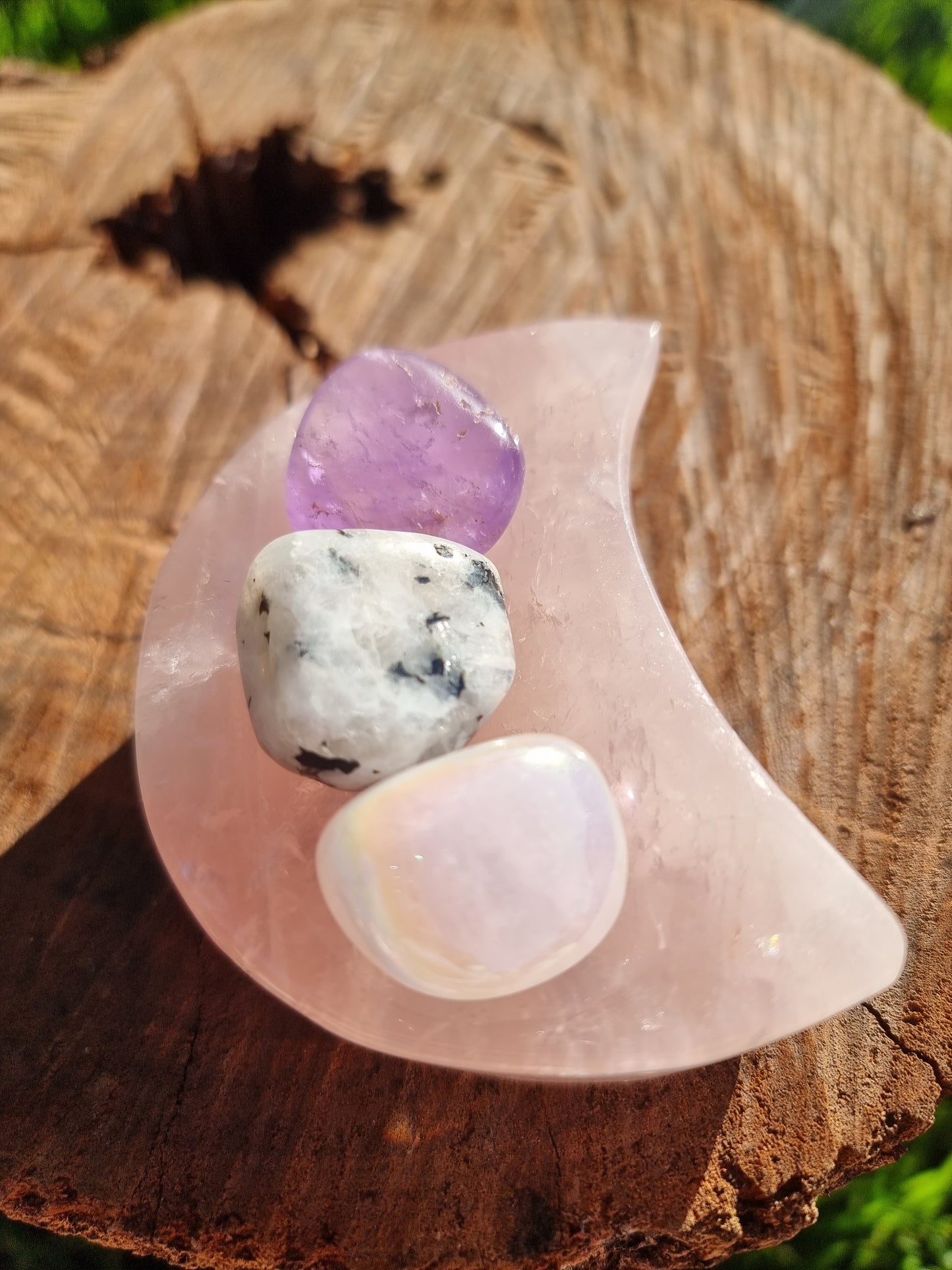 Rose Quartz Moon Bowl