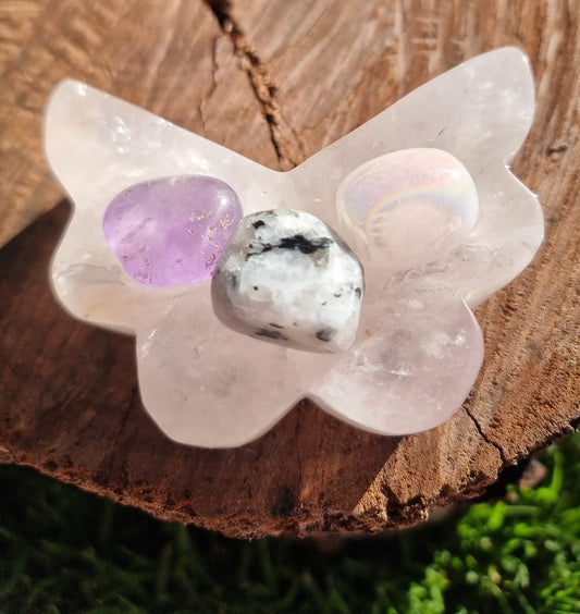 Rose Quartz Butterfly Bowl