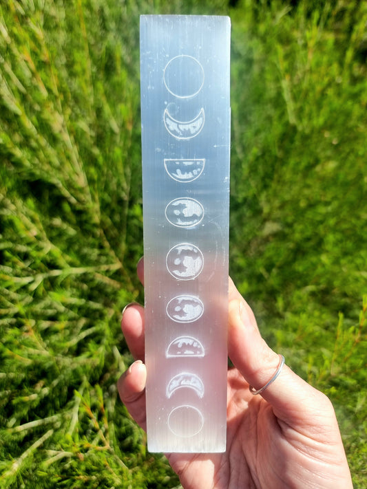 Selenite Moon Phase Charging Plate